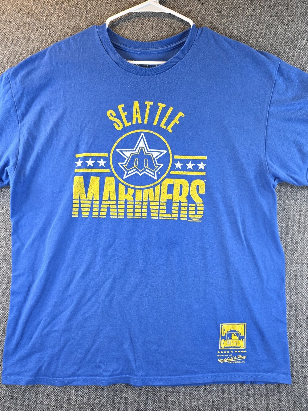 Seattle Mariners Mitchell & Ness Cooperstown Collection T-Shirt Men's XL Blue ML